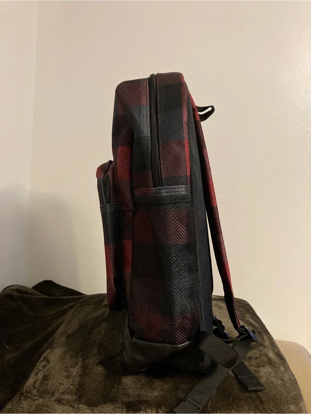Dickies Varsity red plaid back pack NWT